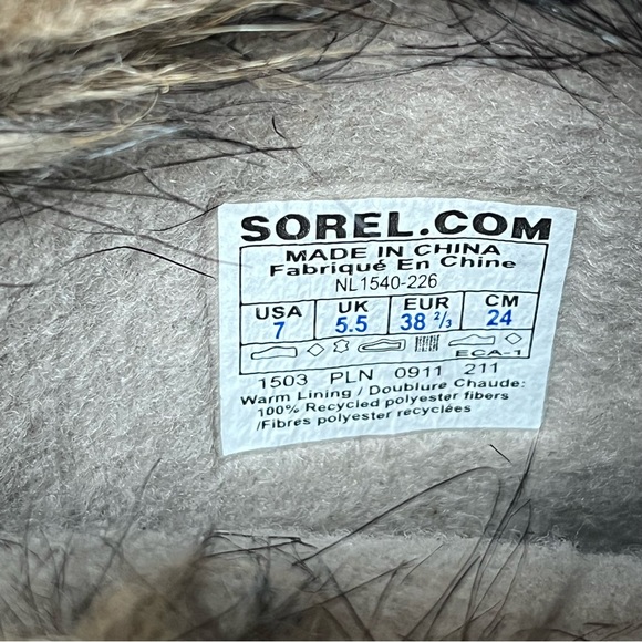 Sorel Joan of Arctic Waterproof Winter Boots Beige Purple Size 7 - Picture 13 of 13